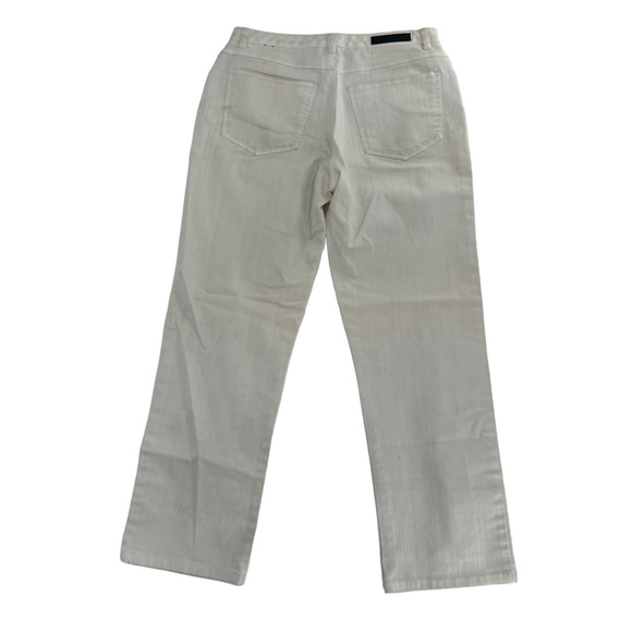 Gloria Vanderbilt White Straight Leg Jeans Size 8 Petite Women’s - Picture 3 of 5